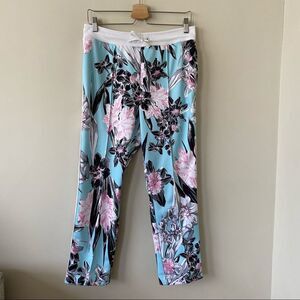 NIKE -Floral Femme Pink & Teal Ankle Track Pants